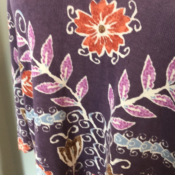 NWOT SIGRID OLSEN SILK FLORAL & BEADED TOP - Picture 3 of 8